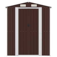 vidaXL Garden Shed Dark Brown 75.6