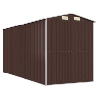 vidaXL Garden Shed Dark Brown 75.6