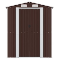 vidaXL Garden Shed Dark Brown 75.6