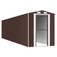 vidaXL Garden Shed Dark Brown 75.6