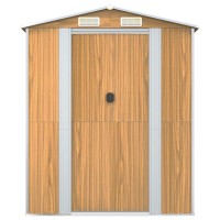 vidaXL Garden Shed Light Brown 75.6