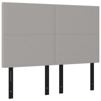 vidaXL Headboards 4 pcs Light Gray 28.3