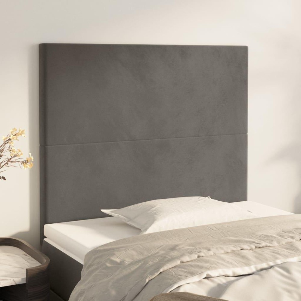 vidaXL Headboards 2 pcs Dark Gray 39.4