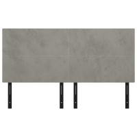 vidaXL Headboards 4 pcs Light Gray 35.4