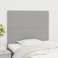 vidaXL Headboards 2 pcs Light Gray 39.4