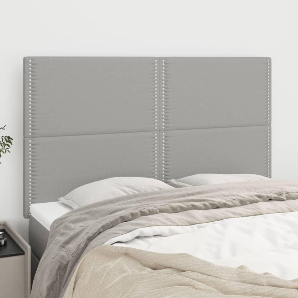 vidaXL Headboards 4 pcs Light Gray 28.3