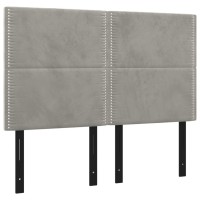 vidaXL Headboards 4 pcs Light Gray 28.3