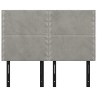 vidaXL Headboards 4 pcs Light Gray 28.3