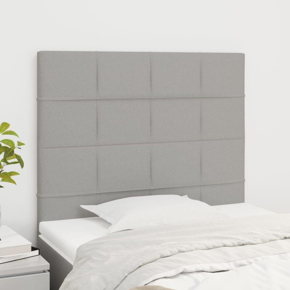 vidaXL Headboards 2 pcs Light Gray 39.4