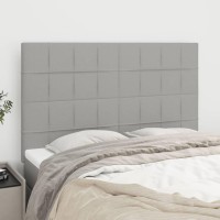 vidaXL Headboards 4 pcs Light Gray 28.3