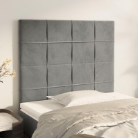 vidaXL Headboards 2 pcs Light Gray 39.4