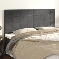 vidaXL Headboards 4 pcs Dark Gray 31.5