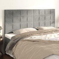 vidaXL Headboards 4 pcs Light Gray 39.4