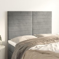 vidaXL Headboards 4 pcs Light Gray 28.3