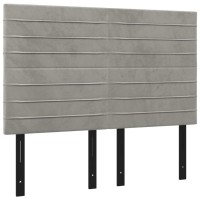 vidaXL Headboards 4 pcs Light Gray 28.3