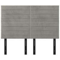 vidaXL Headboards 4 pcs Light Gray 28.3