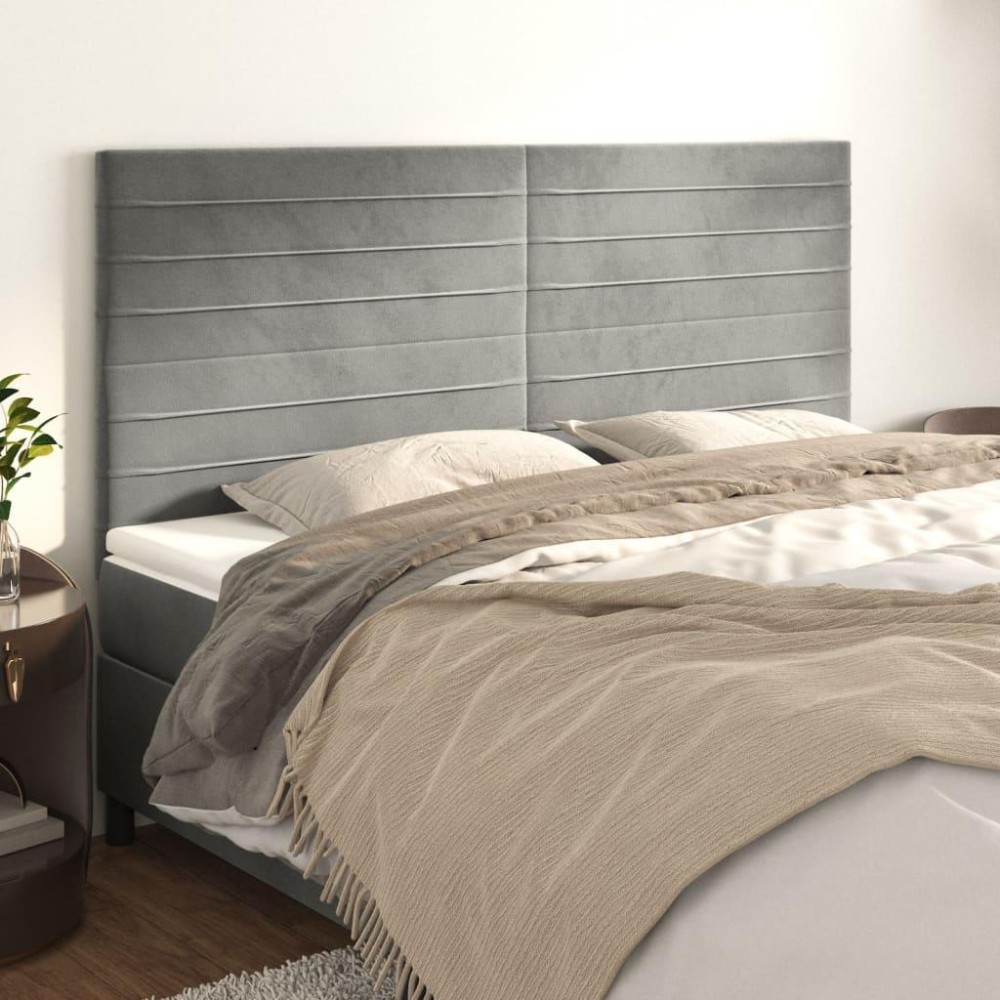 vidaXL Headboards 4 pcs Light Gray 31.5