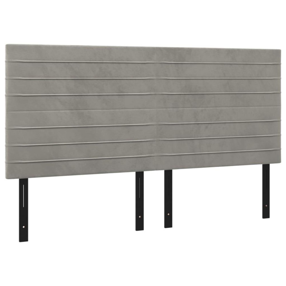 vidaXL Headboards 4 pcs Light Gray 39.4