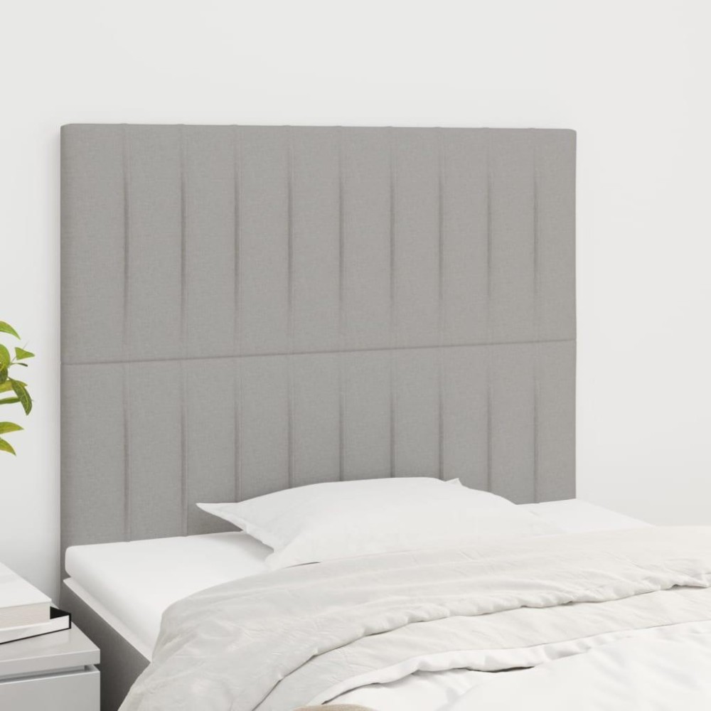 vidaXL Headboards 2 pcs Light Gray 39.4