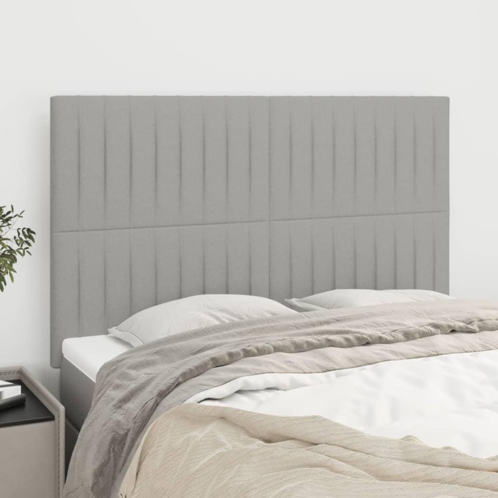 vidaXL Headboards 4 pcs Light Gray 28.3