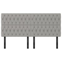 vidaXL Headboards 4 pcs Light Gray 39.4