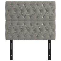 vidaXL Headboards 2 pcs Light Gray 39.4