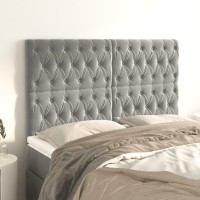 vidaXL Headboards 4 pcs Light Gray 28.3