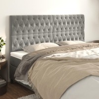 vidaXL Headboards 4 pcs Light Gray 31.5