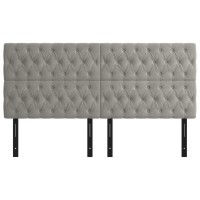 vidaXL Headboards 4 pcs Light Gray 35.4