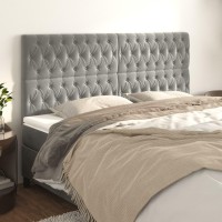 vidaXL Headboards 4 pcs Light Gray 39.4