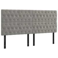 vidaXL Headboards 4 pcs Light Gray 39.4