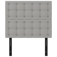 vidaXL Headboards 2 pcs Light Gray 39.4