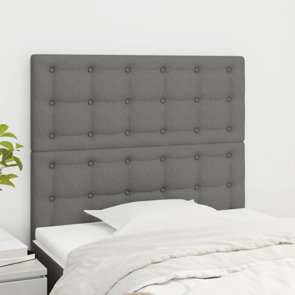 vidaXL Headboards 2 pcs Dark Gray 39.4