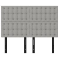 vidaXL Headboards 4 pcs Light Gray 28.3