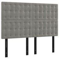 vidaXL Headboards 4 pcs Light Gray 28.3