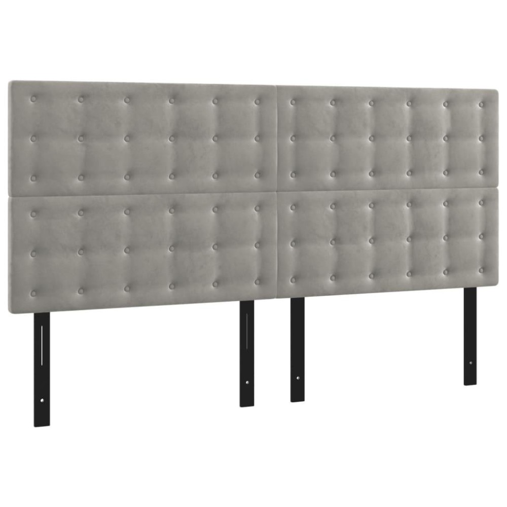 vidaXL Headboards 4 pcs Light Gray 31.5