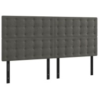 vidaXL Headboards 4 pcs Dark Gray 31.5