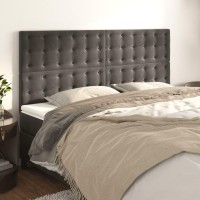 vidaXL Headboards 4 pcs Dark Gray 39.4