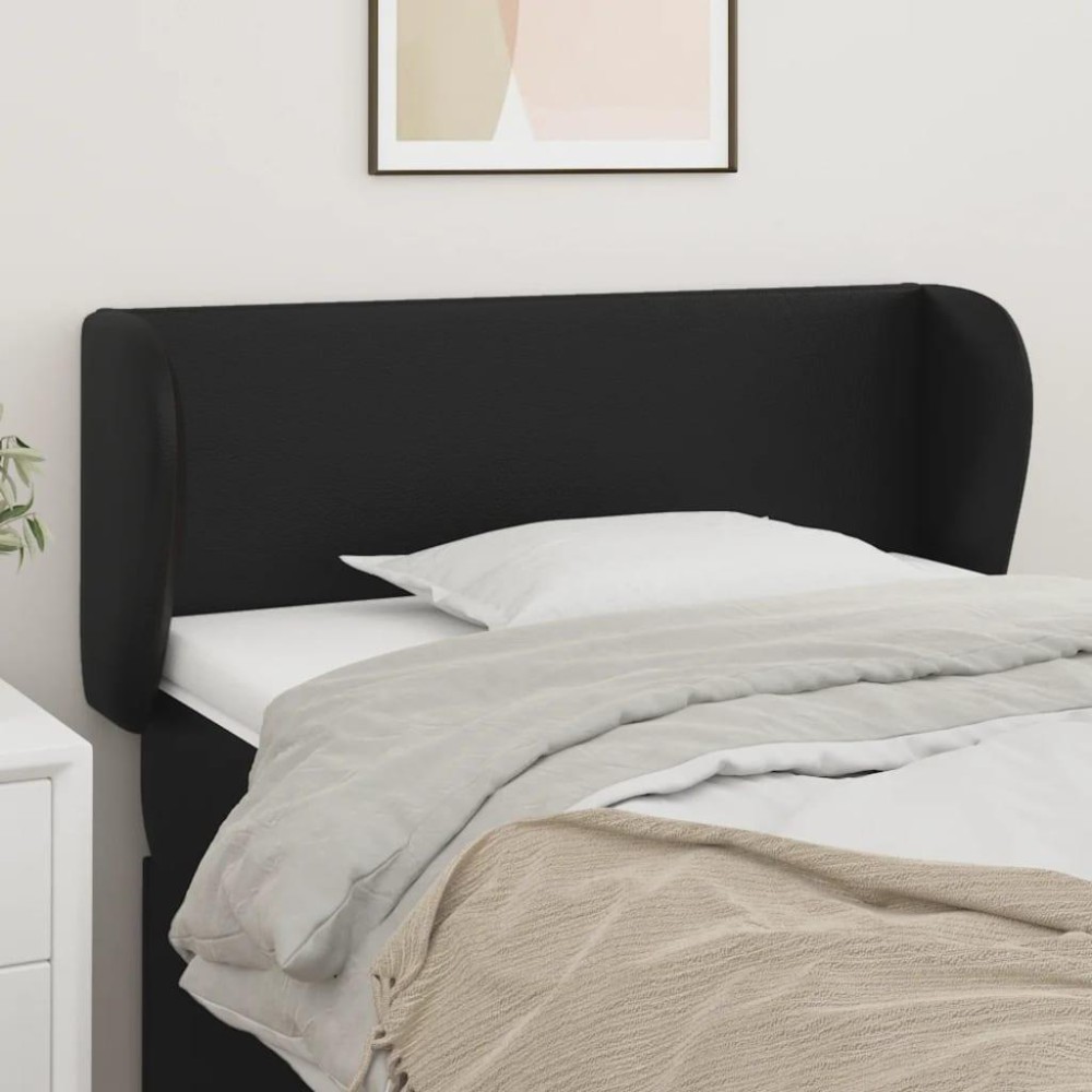 vidaXL Headboard with Ears Black 40.6