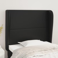 vidaXL Headboard with Ears Black 40.6