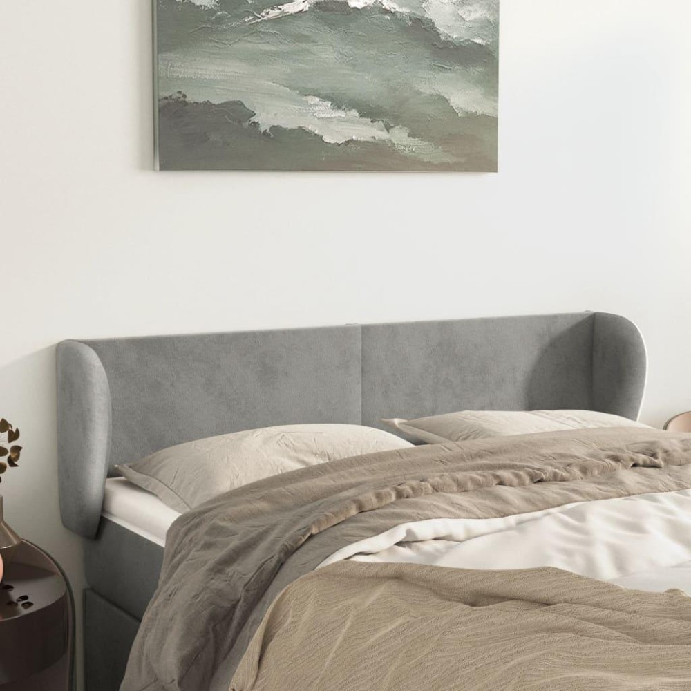 vidaXL Headboard with Ears Light Gray 57.9