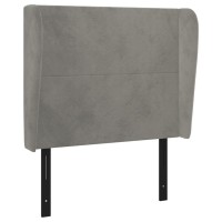 vidaXL Headboard with Ears Light Gray 40.6