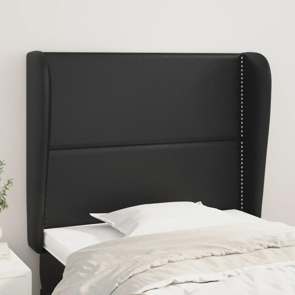 vidaXL Headboard with Ears Black 40.6