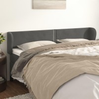 vidaXL Headboard with Ears Dark Gray 64.2