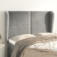 vidaXL Headboard with Ears Light Gray 57.9