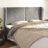 vidaXL Headboard with Ears Light Gray 64.2