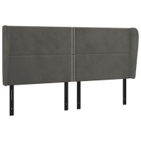 vidaXL Headboard with Ears Dark Gray 64.2