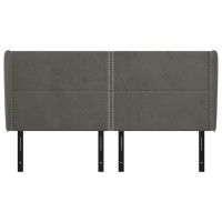 vidaXL Headboard with Ears Dark Gray 64.2