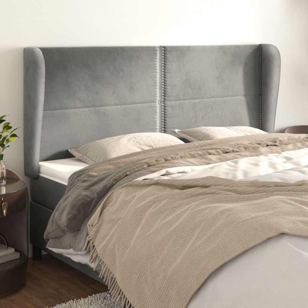 vidaXL Headboard with Ears Light Gray 79.9