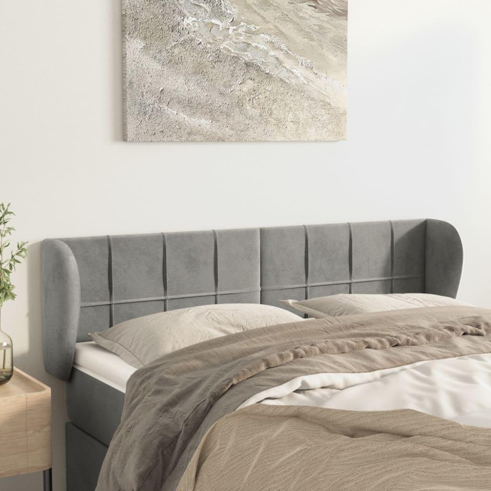 vidaXL Headboard with Ears Light Gray 57.9